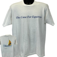 Usado, Camiseta Masculina Vintage Dean Witter The Case For Equities Extra Grande Vela Branca comprar usado  Enviando para Brazil
