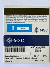 Msc magnifica schlüsselkarte gebraucht kaufen  Taunusstein