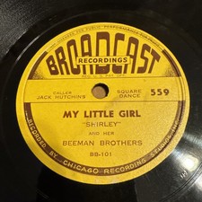 Broadcast 78 RPM Shirley & Beeman Brothers - My Little Girl / Travel On 559 V++, usado comprar usado  Enviando para Brazil