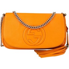 Gucci Orange Leather GG Soho Crossbody Bag Tasche comprar usado  Enviando para Brazil