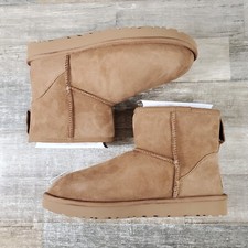 Botas de tornozelo femininas UGG Classic mini regenerate tamanho 10 castanha puxada confortável comprar usado  Enviando para Brazil