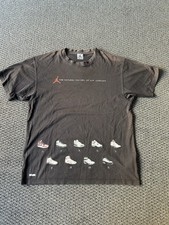 Camiseta Nike "The History Of Air Jordan" Masculina Tamanho G Y2K Preta (Sun Faded) 2003 comprar usado  Enviando para Brazil