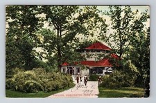 Cartão postal vintage Milwaukee WI-Wisconsin, pavilhão, visitantes, árvores, passarela, usado comprar usado  Enviando para Brazil