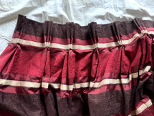 cream burgundy curtains for sale  RUGBY