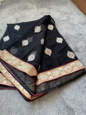 Georgette embroidery black for sale  LONDON