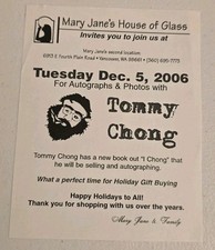 Tommy chong flyer for sale  Vancouver
