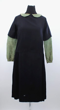 Vestido feminino vintage anos 20 verde e preto cintura caída década de 1920 tamanho G/XL colarinho Peter Pan comprar usado  Enviando para Brazil
