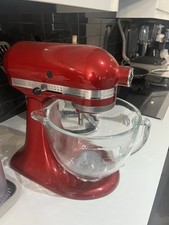 KitchenAid KSM105GBCER 5 qt. Artesão com tigela de vidro - Vermelho usado uma vez comprar usado  Enviando para Brazil