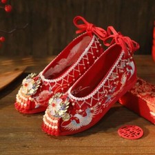 Sapatos femininos novos estilo chinês borla sapatos de lona com cadarço raso sapatos de hanfu, usado comprar usado  Enviando para Brazil