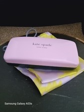 Estuche rígido para gafas Kate Spade rosa y negro y bolsa de almacenamiento segunda mano  Embacar hacia Mexico