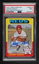 2024 Topps Heritage 1975 Real One Johnny Bench #75RO-JB PSA 9 Perfeito Auto HOF comprar usado  Enviando para Brazil