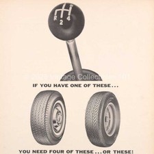 1963 Firestone Super Sports 170-T Pneus de Corrida Ball Stick Shift carro foto arte anúncio comprar usado  Enviando para Brazil