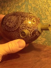 Antike pulverflasche kokosnuss gebraucht kaufen  Uslar