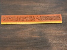 12" Régua Vintage Lasercraft Genuína Árvore de Trem de Nogueira Americana Corte a Laser Madeira, usado comprar usado  Enviando para Brazil