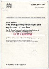 BS 5306 : Part 3 : Fire extinguishing installations and equipment on premises segunda mano  Embacar hacia Mexico