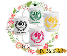 Caneca de aniversário de 40 anos, Caneca personalizada com nome, Caneca de café de aniversário personalizada comprar usado  Enviando para Brazil