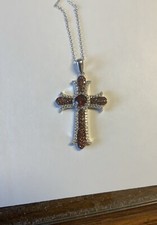 Garnet zircon cross for sale  Southington