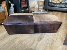 Leather hide footstool for sale  STOKE-ON-TRENT