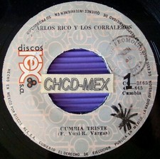 ☀ CUMBIA COLOMBIA AFRO ●CARLOS RICO Y SU CONJUNTO● ACCORDION 45 LATIN SABOR comprar usado  Enviando para Brazil