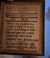 Antique sampler late for sale  ALFRETON