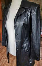 Kunstledermantel schwarz . gebraucht kaufen  Bad Bergzabern-Umland