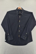 Camisa masculina Elvis ETA Bogosse XXL/6 azul Elvis gola alta item #28 muito boa comprar usado  Enviando para Brazil
