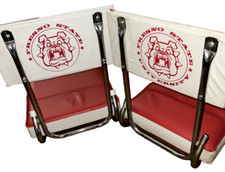 2 cadeiras de assento dobráveis vintage anos 1970 Fresno State University portátil estádio vermelho comprar usado  Enviando para Brazil