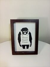 Banksy monkey framed for sale  CHRISTCHURCH