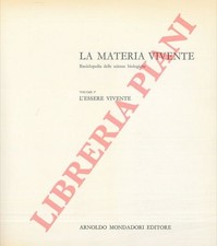 Materia vivente. enciclopedia usato  Italia