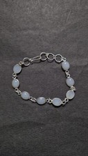 Pulseira de pedra preciosa opala folheada a prata esterlina 925 9 polegadas com trava 50,75 quilates comprar usado  Enviando para Brazil