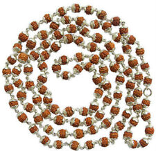 RUDRAKSHA MALA 5 MUKHI TAMPA PRATA PURA 109 CONTAS  comprar usado  Enviando para Brazil