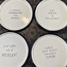 Enamel coasters afternoon for sale  Lake City