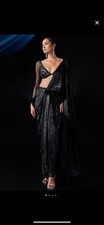 Black pleated lycra for sale  PINNER