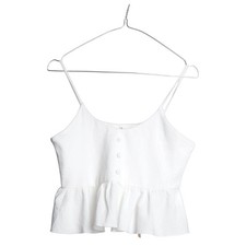 Cropp, Peplum Top, Rozmiar: M, Biały, Poliester, Jednokolorowy, Damski #ZXq, używany na sprzedaż  PL