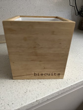 Wooden biscuits storage for sale  THAMES DITTON