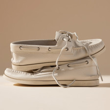 Sapato Sperry Top Sider autêntico original barco loafter em couro marfim branco 13 comprar usado  Enviando para Brazil