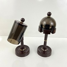 Dispensador de copo vintage MCM acrílico fumaça e marrom suporte para escova de dentes Londonware comprar usado  Enviando para Brazil