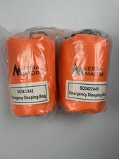 2 NOVOS Sacos de Dormir de Emergência Sierra Madre Cobertor Térmico Impermeável Sobrevivência, usado comprar usado  Enviando para Brazil