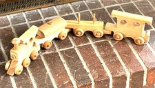 4 peças CONJUNTO DE TREM DE MADEIRA artesanal da Drew’s Wood Toys - Antigo Brinquedo de madeira - Bom, usado comprar usado  Enviando para Brazil