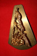 Original Do Exército Britânico Escocês Gaiteros Gaita Distintivo Metal Latão, usado comprar usado  Enviando para Brazil
