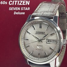 Citizen Seven Star Deluxe relógio automático 21 joias 1968 pulseira de couro comprar usado  Enviando para Brazil