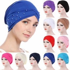 Cachecol feminino turbante cabeça envoltório perda de cabelo boné câncer quimioterapia chapéu headwear, usado comprar usado  Enviando para Brazil