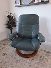 green leather recliner chair for sale  NEWCASTLE UPON TYNE