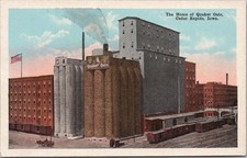 CEDAR RAPIDS, Iowa cartão postal "The Home of Quaker Oats" fábrica de moinho de cereais c1910s comprar usado  Enviando para Brazil