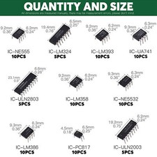 85 peças kit sortido IC plástico 10 especificações circuito integrado IC chips @ comprar usado  Enviando para Brazil