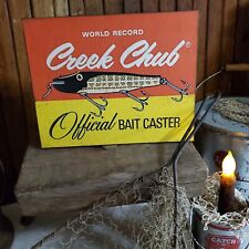 Placa publicitária vintage barco motor pesca lago cabine casa de campo riacho filho isca comprar usado  Enviando para Brazil
