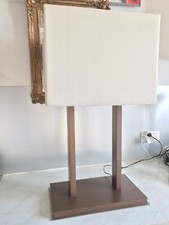 Lampe de Table Mod. Altéa/Bois Exotique&Alu/Design Natuzzi Italy c1990 comprar usado  Enviando para Brazil