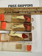 LOTE DE 3 chocalhos vintage Bomber Deep Runner VERMELHO E BRANCO 504 ISCAS ARTIFICIAIS, usado comprar usado LOTE DE 3 chocalhos vintage Bomber Deep Runner VERMELHO E BRANCO 504 ISCAS ARTIFICIAIS, usado comprar usado  Enviando para Brazil