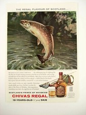 Usado, Anúncio de revista original Chivas Regal uísque truta nº 3 1962 muito bom estado usado comprar usado  Enviando para Brazil
