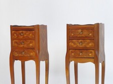 Par antigo de mesas de cabeceira estilo Luís XV, pequena mesa de cabeceira francesa comprar usado  Enviando para Brazil